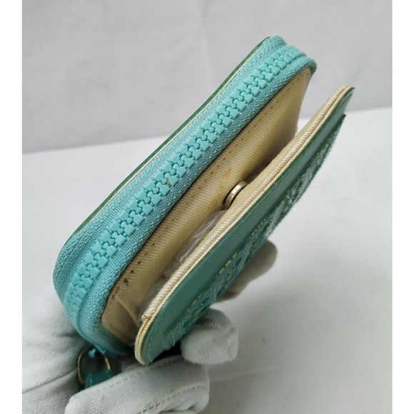 See By Chloe Turquoise Zip Around Credit Cards Bifold Square Wallet - Picture 3 of 12